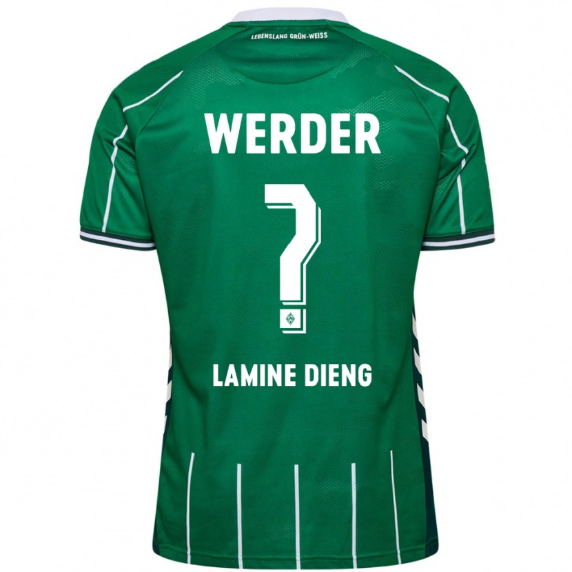 Danxen Homem Camisola Mamadou Lamine Dieng #0 Verde Branco Principal 2025/26 Camisa