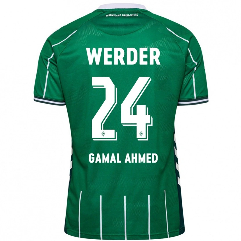 Danxen Homem Camisola Adam Gamal Ahmed #24 Verde Branco Principal 2025/26 Camisa