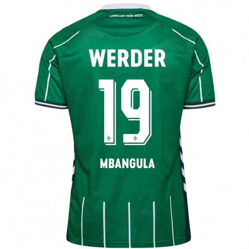 Danxen Homem Camisola Samuel Mbangula #19 Verde Branco Principal 2025/26 Camisa