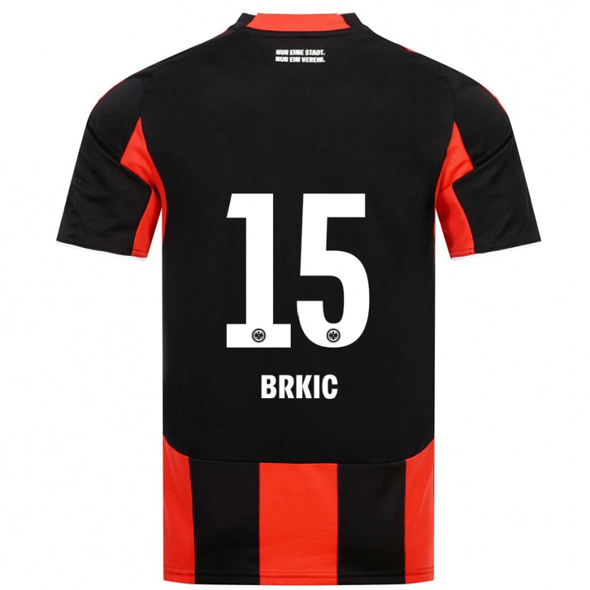 Danxen Homem Camisola Said Brkic #15 Preto Vermelho Principal 2025/26 Camisa