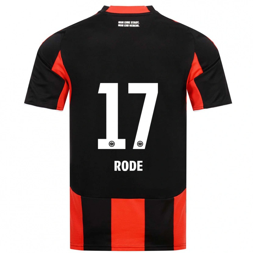 Danxen Homem Camisola Sebastian Rode #17 Preto Vermelho Principal 2025/26 Camisa
