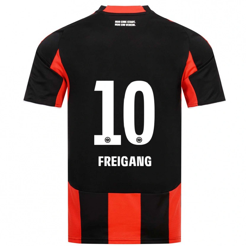 Danxen Homem Camisola Laura Freigang #10 Preto Vermelho Principal 2025/26 Camisa