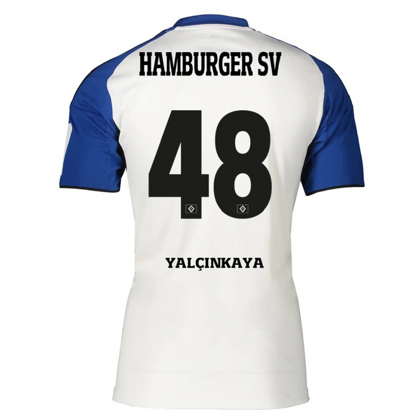 Danxen Homem Camisola Bilal Yalcinkaya #48 Branco Azul Principal 2025/26 Camisa