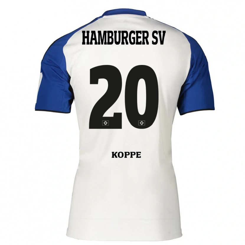 Danxen Homem Camisola Katharina Köppe #20 Branco Azul Principal 2025/26 Camisa