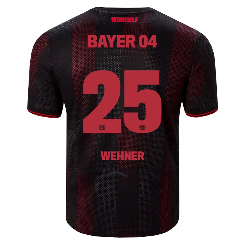 Danxen Homem Camisola Luca Wehner #25 Preto Vermelho Principal 2025/26 Camisa