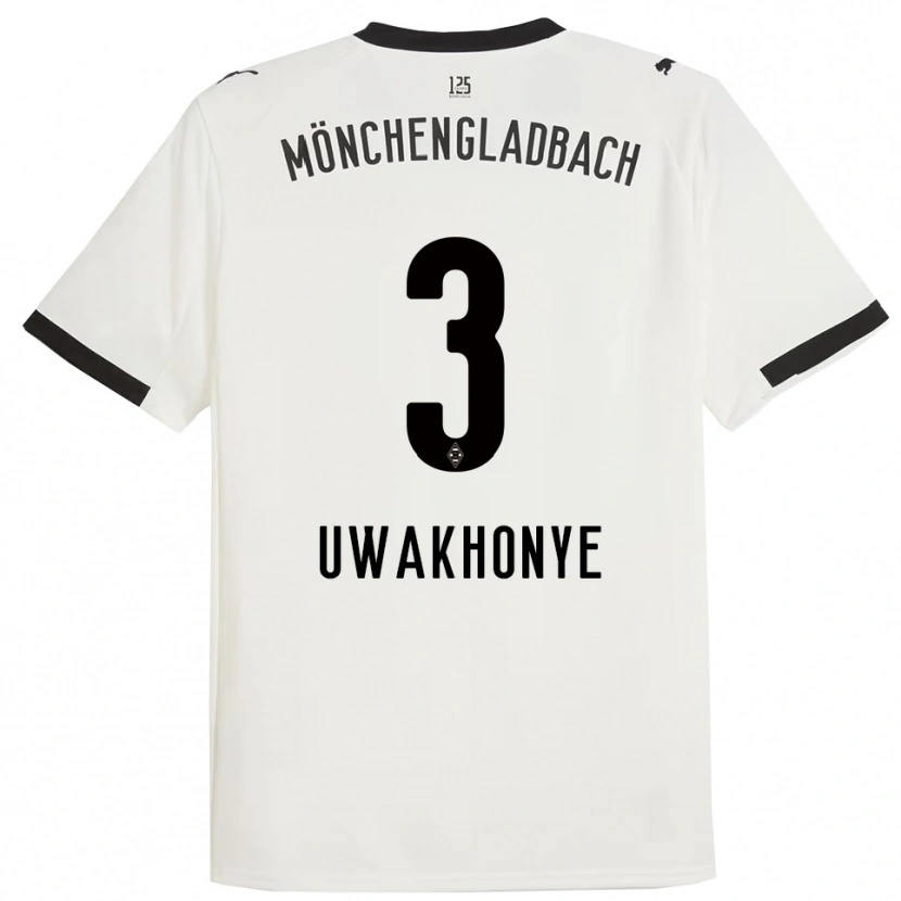 Danxen Homem Camisola Joshua Uwakhonye #3 Branco Preto Principal 2025/26 Camisa