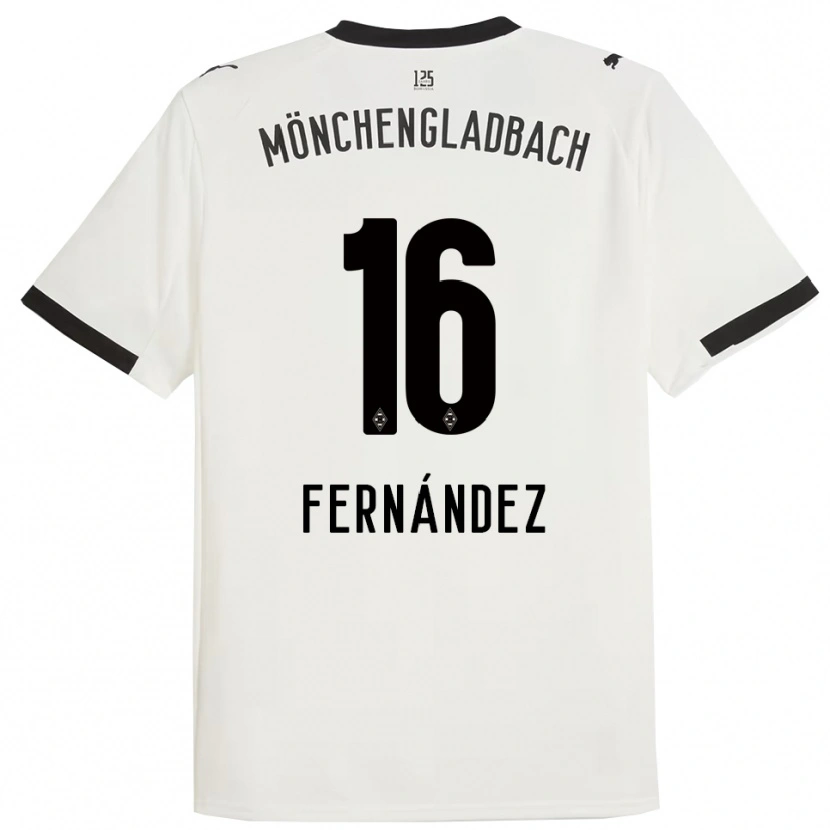 Danxen Homem Camisola Oriol Fernandez Berenguer #16 Branco Preto Principal 2025/26 Camisa