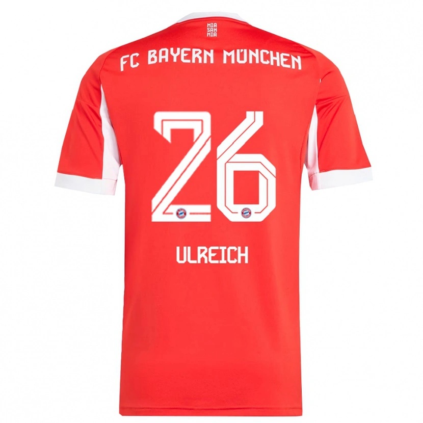 Danxen Homem Camisola Sven Ulreich #26 Vermelho Branco Principal 2025/26 Camisa