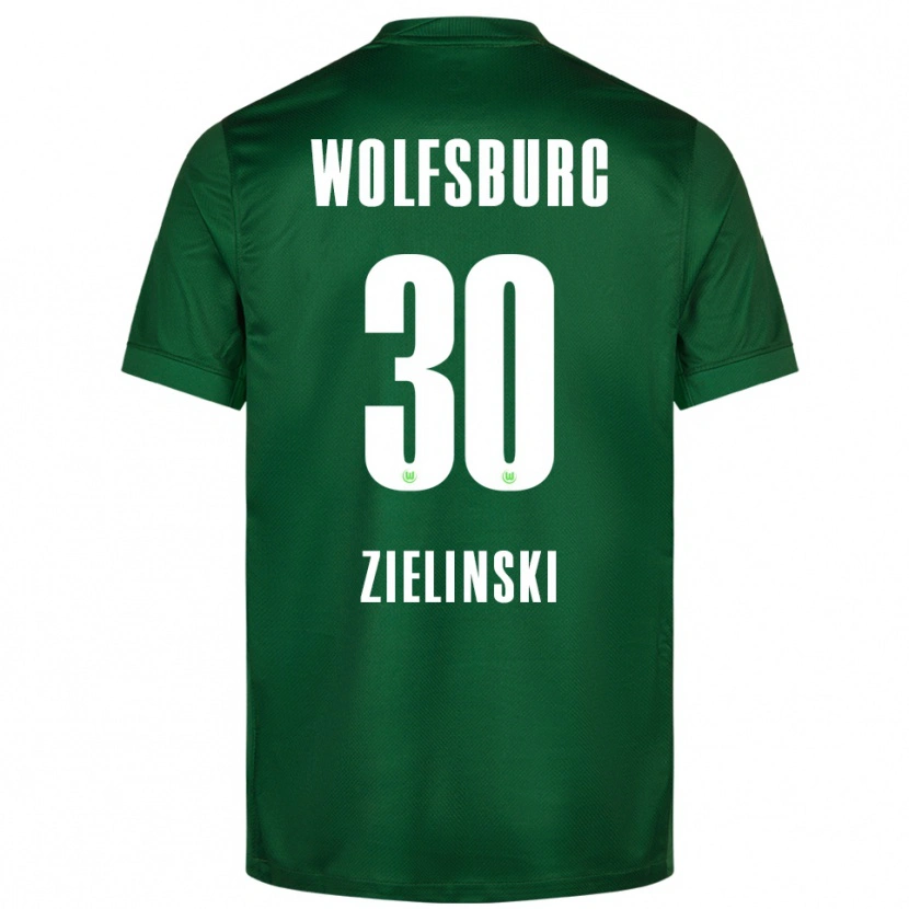 Danxen Homem Camisola Jakub Zielinski #30 Verde Branco Principal 2025/26 Camisa
