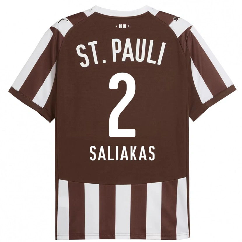 Danxen Homem Camisola Manolis Saliakas #2 Café Branco Principal 2025/26 Camisa