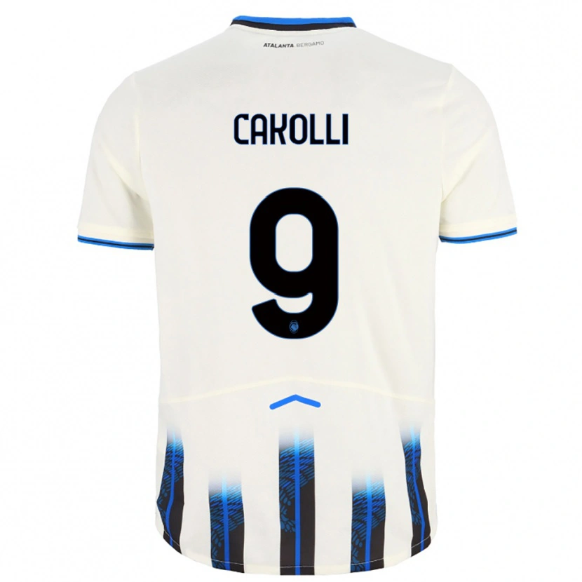 Danxen Homem Camisola Dion Cakolli #9 Branco Azul Alternativa 2025/26 Camisa