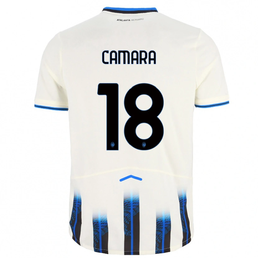 Danxen Homem Camisola Ibrahima Camara #18 Branco Azul Alternativa 2025/26 Camisa