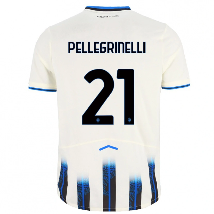 Danxen Homem Camisola Giorgia Pellegrinelli #21 Branco Azul Alternativa 2025/26 Camisa