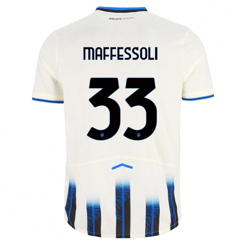 Danxen Homem Camisola Manuel Maffessoli #33 Branco Azul Alternativa 2025/26 Camisa