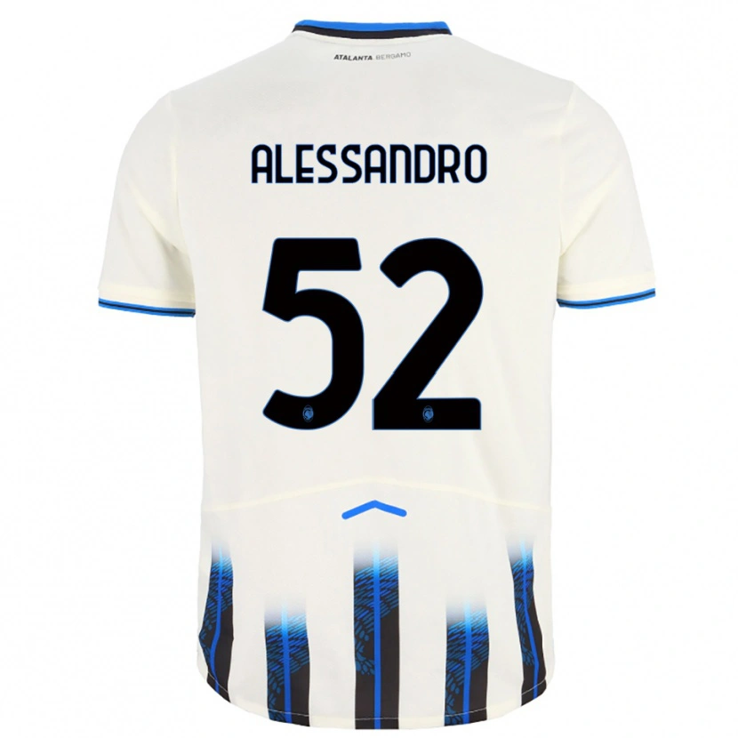 Danxen Homem Camisola Alessandro Rinaldi #52 Branco Azul Alternativa 2025/26 Camisa