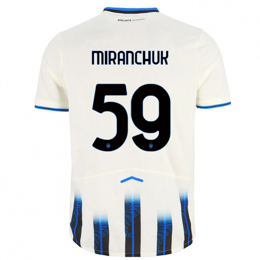Danxen Homem Camisola Aleksey Miranchuk #59 Branco Azul Alternativa 2025/26 Camisa