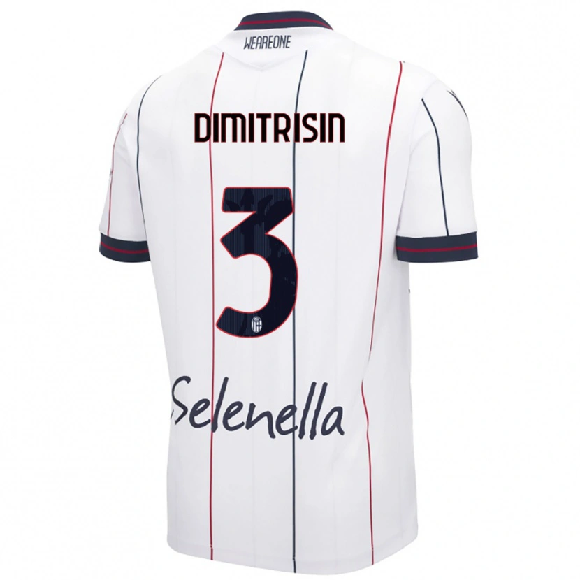 Danxen Homem Camisola Daniil Dimitrișin #3 Branco Azul Royal Alternativa 2025/26 Camisa