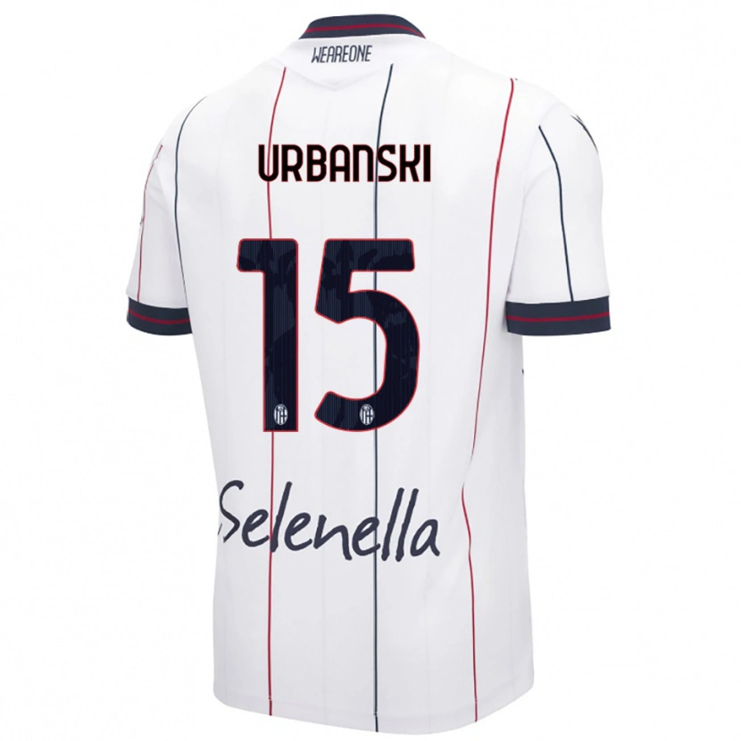 Danxen Homem Camisola Dominik Urbanski #15 Branco Azul Royal Alternativa 2025/26 Camisa