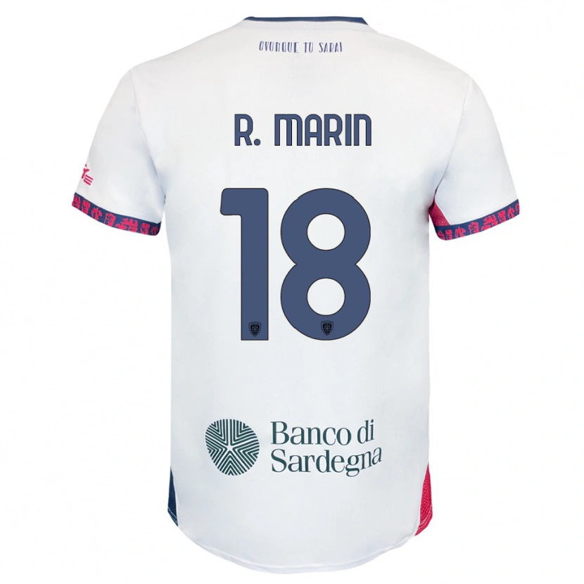 Danxen Homem Camisola Răzvan Marin #18 Branco Marinho Vermelho Alternativa 2025/26 Camisa