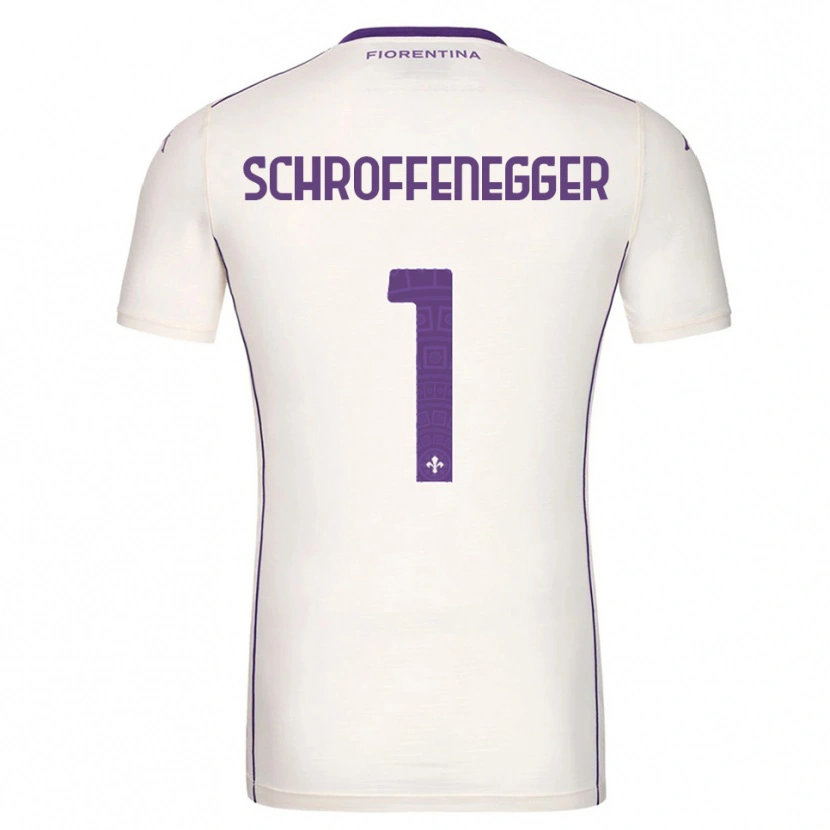 Danxen Homem Camisola Katja Schroffenegger #1 Branco Roxo Vermelho Alternativa 2025/26 Camisa