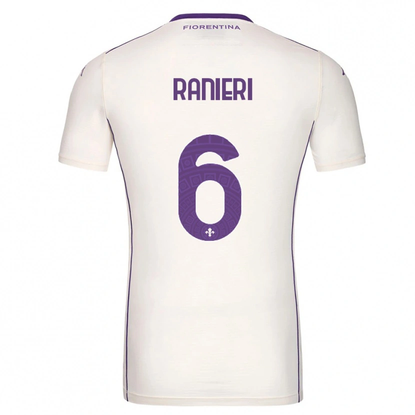 Danxen Homem Camisola Luca Ranieri #6 Branco Roxo Vermelho Alternativa 2025/26 Camisa
