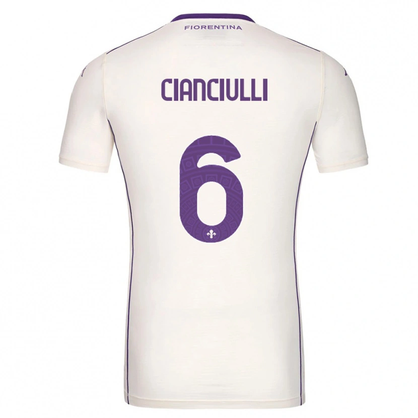 Danxen Homem Camisola Salvatore Cianciulli #6 Branco Roxo Vermelho Alternativa 2025/26 Camisa
