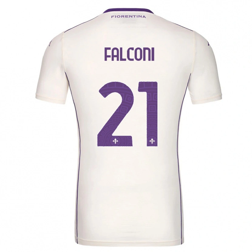 Danxen Homem Camisola Niccolo Falconi #21 Branco Roxo Vermelho Alternativa 2025/26 Camisa