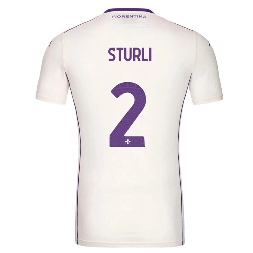 Danxen Homem Camisola Edoardo Sturli #2 Branco Roxo Vermelho Alternativa 2025/26 Camisa