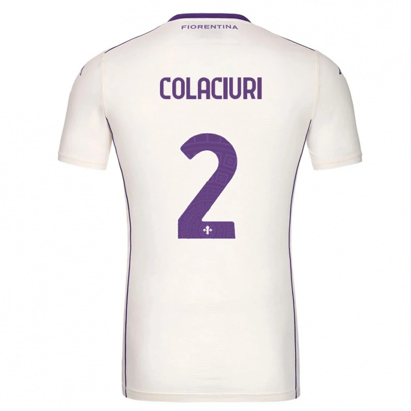Danxen Homem Camisola Gabriele Colaciuri #2 Branco Roxo Vermelho Alternativa 2025/26 Camisa