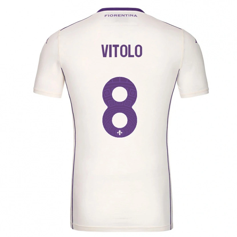 Danxen Homem Camisola Federico Vitolo #8 Branco Roxo Vermelho Alternativa 2025/26 Camisa