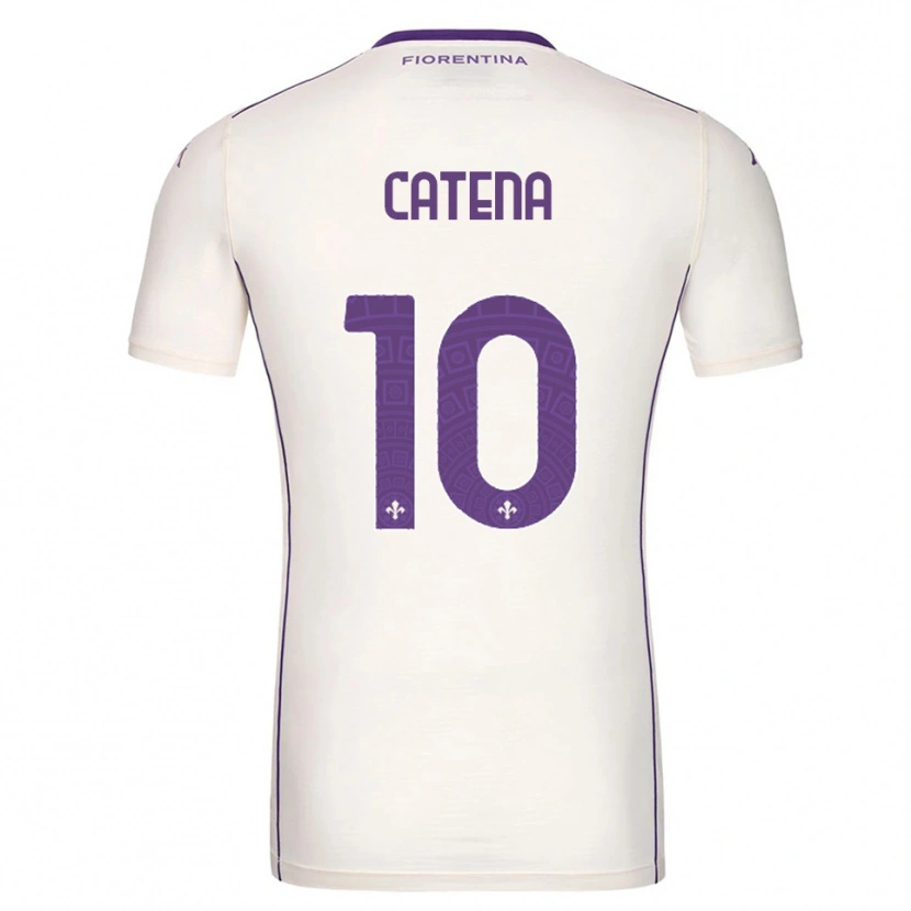 Danxen Homem Camisola Michela Catena #10 Branco Roxo Vermelho Alternativa 2025/26 Camisa