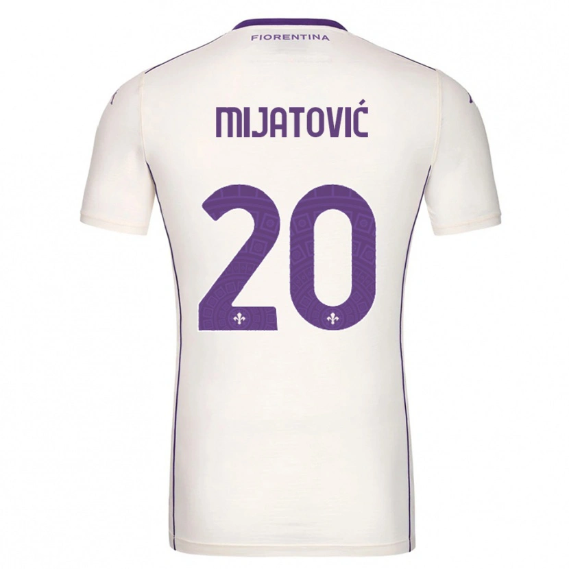 Danxen Homem Camisola Milica Mijatović #20 Branco Roxo Vermelho Alternativa 2025/26 Camisa
