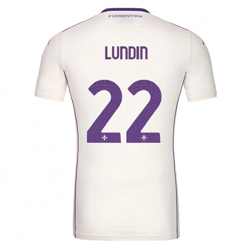 Danxen Homem Camisola Karin Lundin #22 Branco Roxo Vermelho Alternativa 2025/26 Camisa
