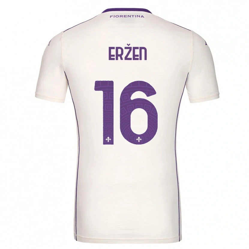 Danxen Homem Camisola Kaja Eržen #16 Branco Roxo Vermelho Alternativa 2025/26 Camisa