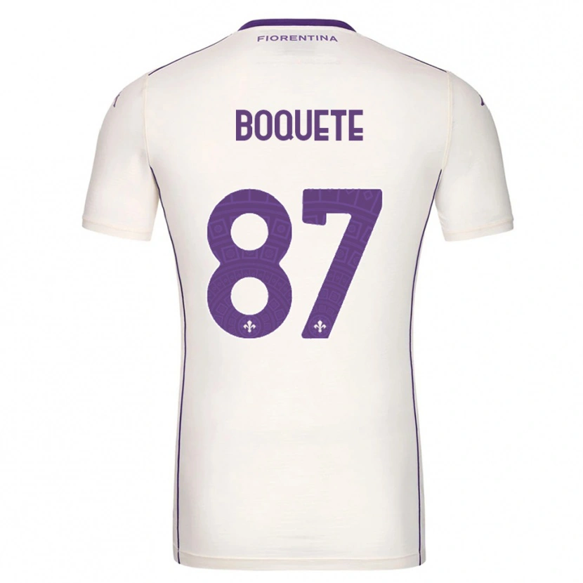 Danxen Homem Camisola Verónica Boquete #87 Branco Roxo Vermelho Alternativa 2025/26 Camisa