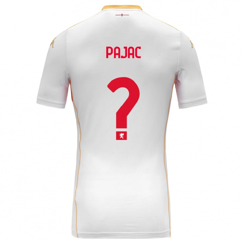 Danxen Homem Camisola Marko Pajac #0 Branco Vermelho Alternativa 2025/26 Camisa