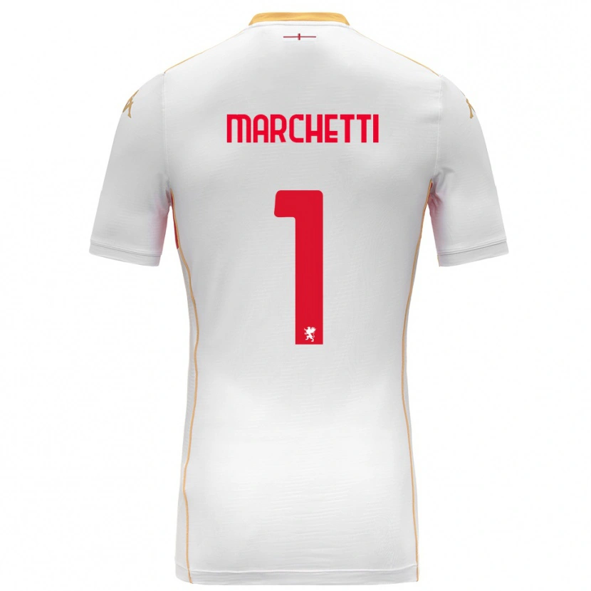 Danxen Homem Camisola Lisa Marchetti #1 Branco Vermelho Alternativa 2025/26 Camisa