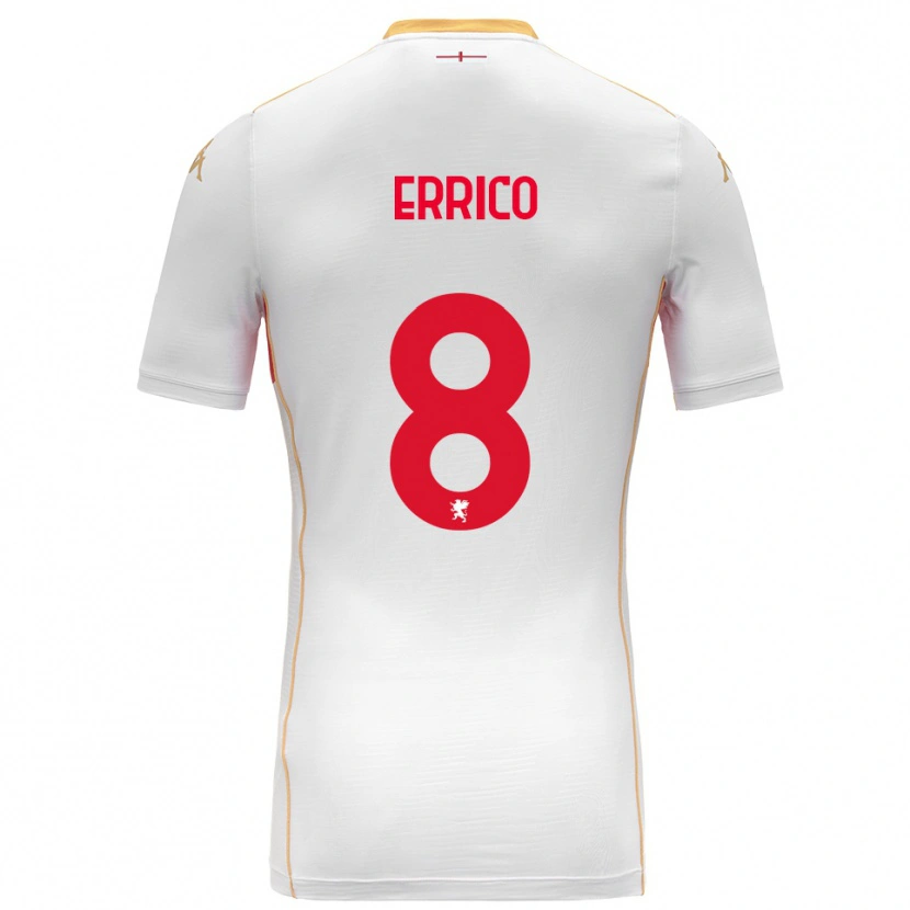 Danxen Homem Camisola Emma Errico #8 Branco Vermelho Alternativa 2025/26 Camisa