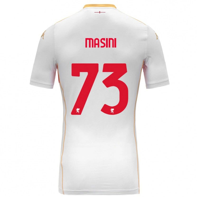 Danxen Homem Camisola Patrizio Masini #73 Branco Vermelho Alternativa 2025/26 Camisa