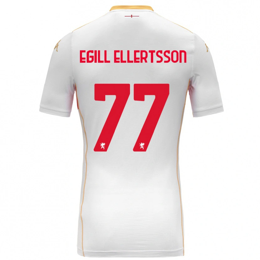 Danxen Homem Camisola Mikael Egill Ellertsson #77 Branco Vermelho Alternativa 2025/26 Camisa