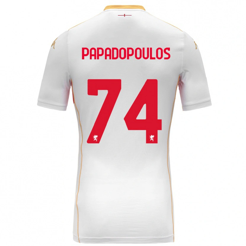 Danxen Homem Camisola Christos Papadopoulos #74 Branco Vermelho Alternativa 2025/26 Camisa