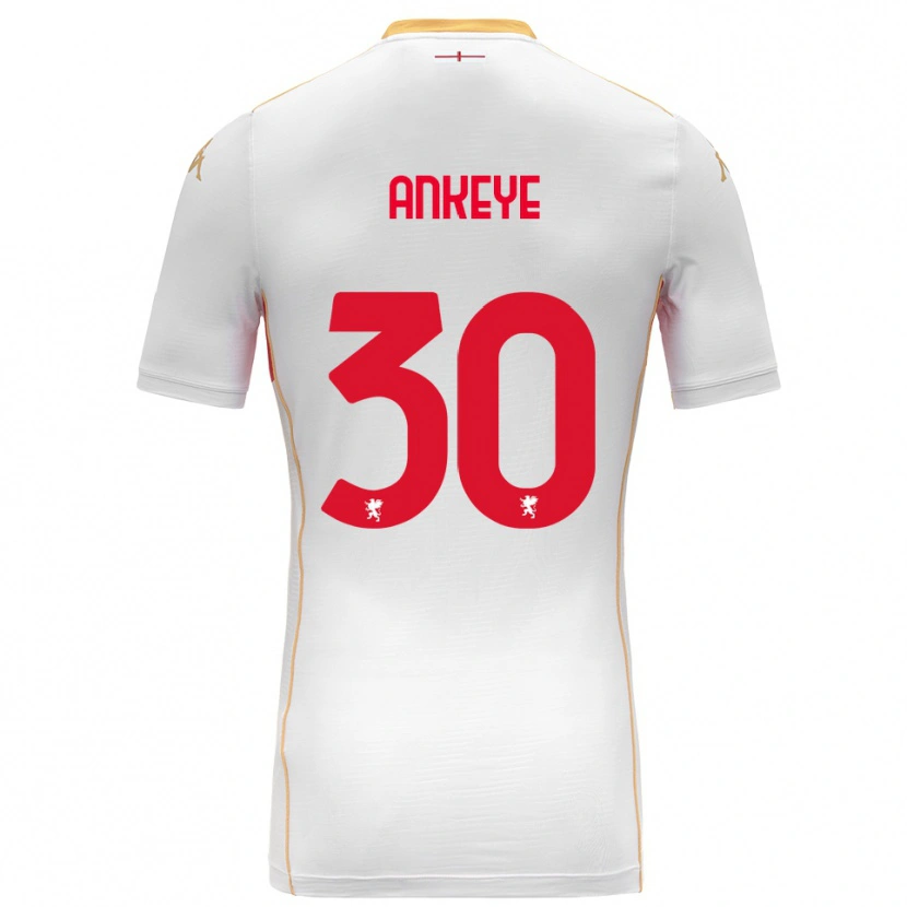 Danxen Homem Camisola David Ankeye #30 Branco Vermelho Alternativa 2025/26 Camisa