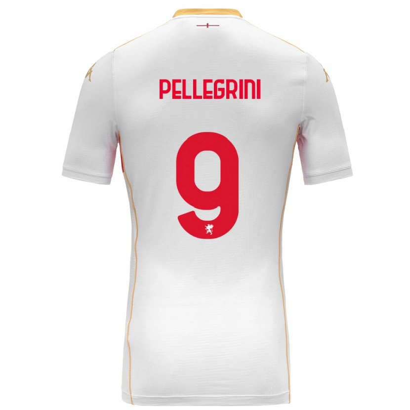 Danxen Homem Camisola Fernando Pellegrini #9 Branco Vermelho Alternativa 2025/26 Camisa