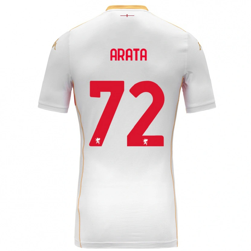 Danxen Homem Camisola Stefano Arata #72 Branco Vermelho Alternativa 2025/26 Camisa