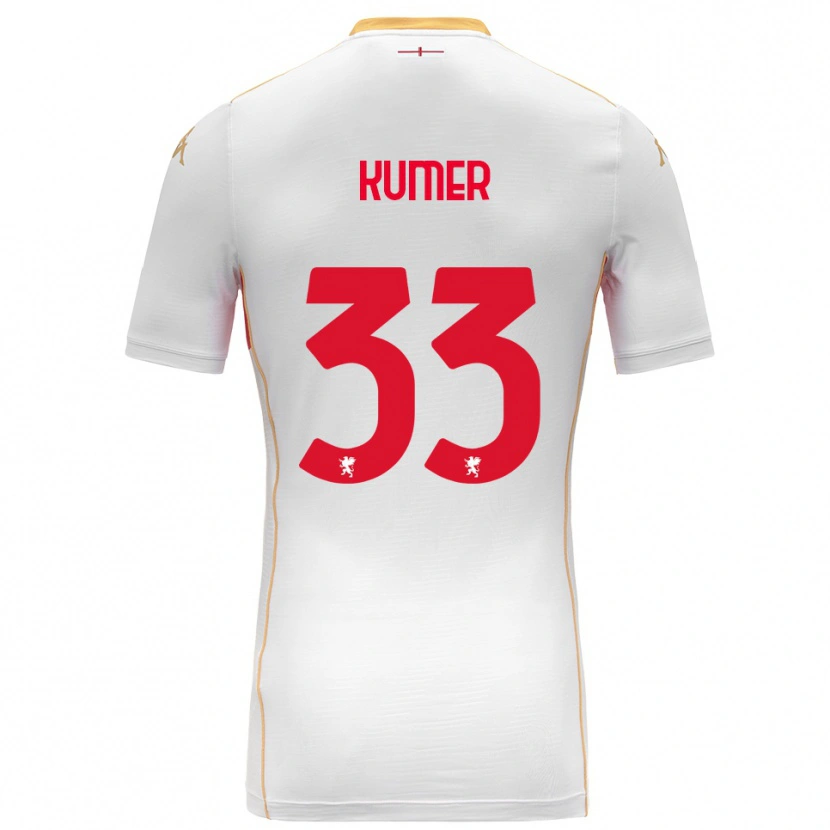 Danxen Homem Camisola Alin Kumer Celik #33 Branco Vermelho Alternativa 2025/26 Camisa