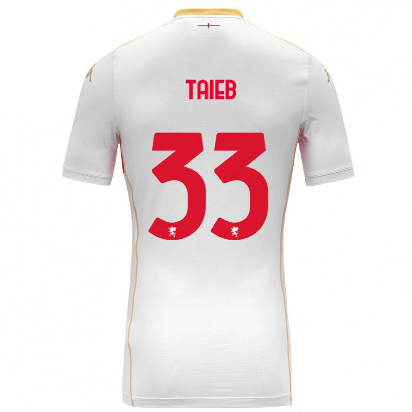Danxen Homem Camisola Chad Taieb #33 Branco Vermelho Alternativa 2025/26 Camisa