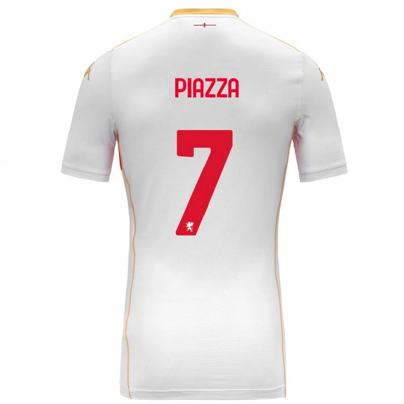 Danxen Homem Camisola Matteo Piazza #7 Branco Vermelho Alternativa 2025/26 Camisa