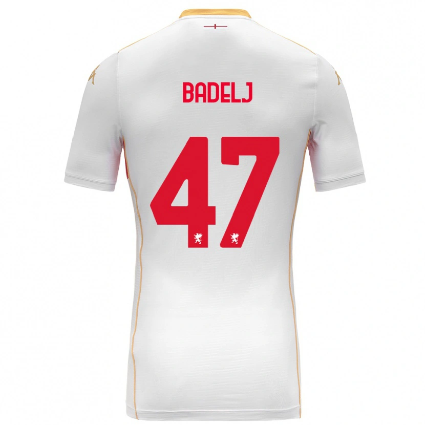 Danxen Homem Camisola Milan Badelj #47 Branco Vermelho Alternativa 2025/26 Camisa