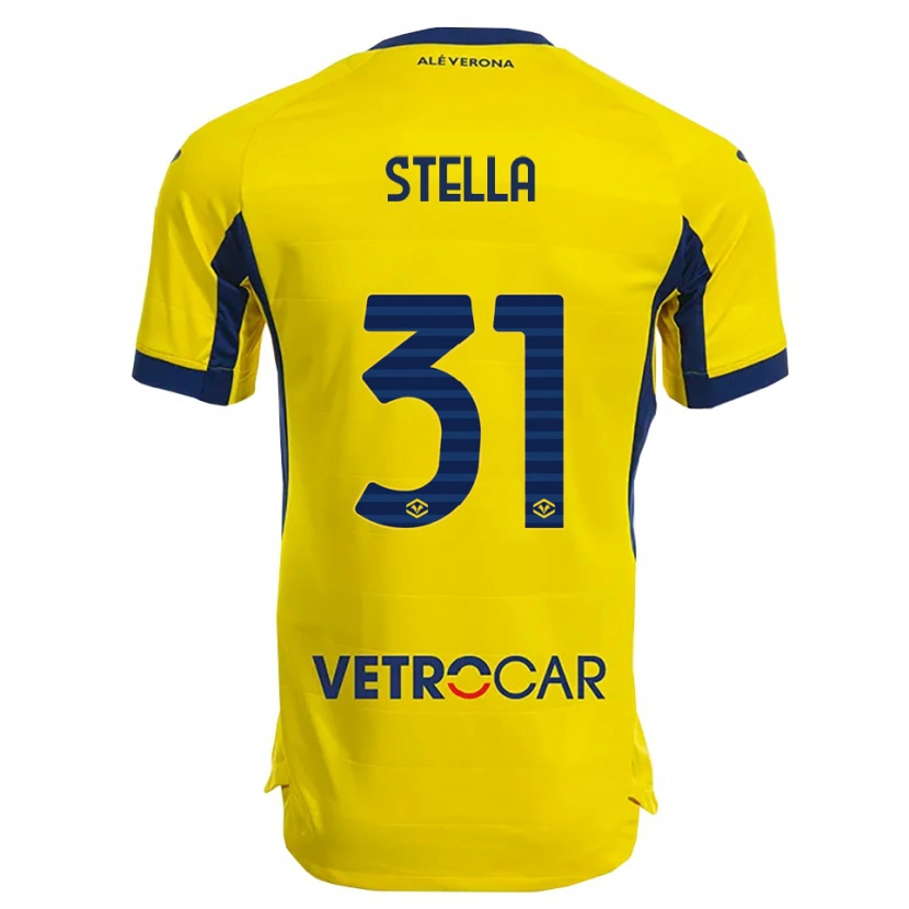 Danxen Homem Camisola Kevin Stella #31 Amarelo Marinho Alternativa 2025/26 Camisa