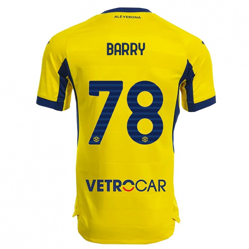 Danxen Homem Camisola Oumar Barry #78 Amarelo Marinho Alternativa 2025/26 Camisa